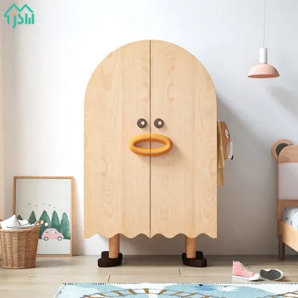 Cartoon Duck Two Doors Cloth Wardrobe for Kids Bedroom
