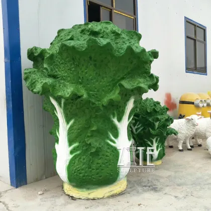 Garden large vegetable statue resin fiberglass chinese cabbage sculpture