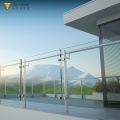 Modern Outdoor Frameless Glass Balcony Railing with Base Shoe | JBDHOME