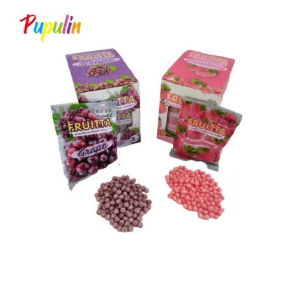 Thailand Chewy Gummy Candy Strawberry Fruit Flavor Mini Chewy Candy