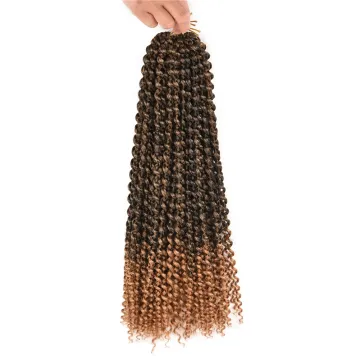 Passion Twist Crochet Braiding Hair For Women Low Temperature Flame Retardant Synthetic Fiber Crochet Hair 18 inch 100g 24 Roots