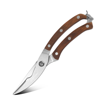 Premium Pakka Wood Handle Kitchen Scissors - High Quality Scissors for Kitchen Use