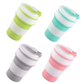 Portable Silicone Folding Cup - BPA Free Collapsible Travel Mug for Camping