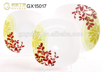 GUIXIN 16-piece Square Nice Ceramic Tableware, Service for 4, Sweet Orange