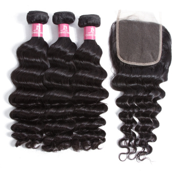 8A 8 Inch Peruvian Hair Indian Luxury Hair Weave And Brazilian Remy Hair Top Closure