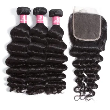8A 8 Inch Peruvian Hair Indian Luxury Hair Weave And Brazilian Remy Hair Top Closure