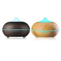 550ml Remote Control Ultrasonic Air Humidifier Aroma Essential Oil Diffuser with Wood Grain 7 Color Changing LED Lights