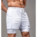 Short masculino de design de dupla camada