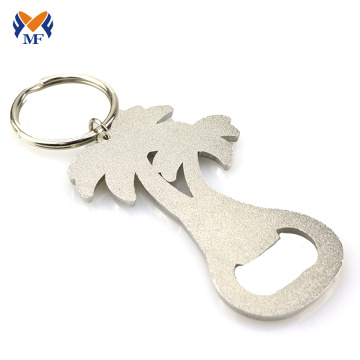 Metal custom coconut tree beer bottle opener keychain