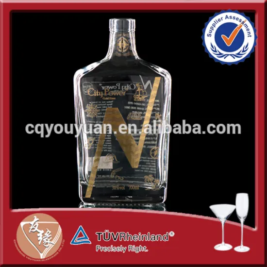 Flint Vodka Whisky Cork Cap Bottles 700ML Glass Bottle Whisky Bottle With Cork