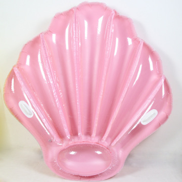 inflatable pink clam shell pool float