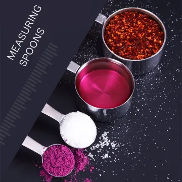 4/5/6pcs Measuring Cups Measuring Spoon Scoop Stainless Steel Measuring Spoon Scoop Coffee Tea Tool Kitchen Measuring Tools Set