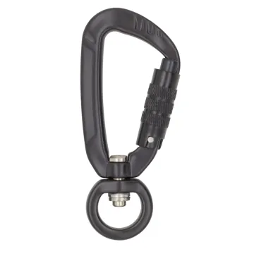 JENSAN Custom Aluminum 5KN Self Locking Pear Shaped Swing Swivel Carabiners for Dog Leashes