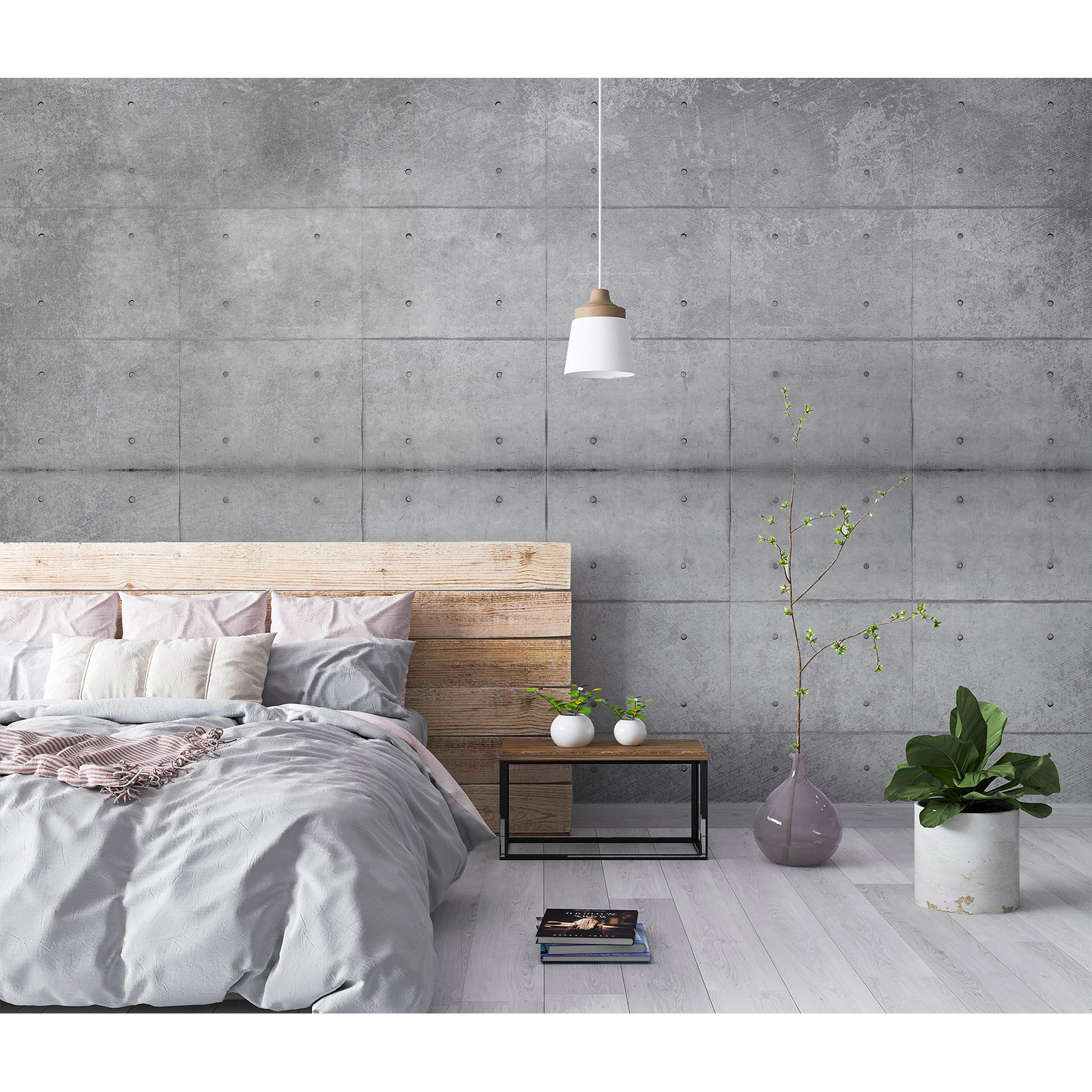 Gray Rectangle Rough Concrete 3D Wall Tiles
