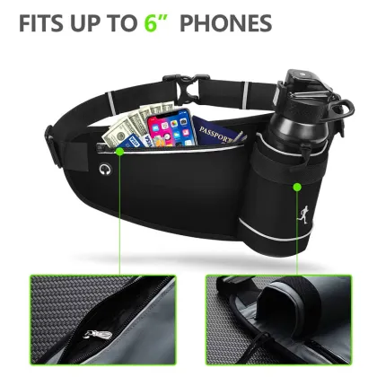 Mountain Land Adjustable Hiking Fanny Pack - Waterproof Waist Bag for Unisex
