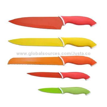Domestic Use Non-stick Coating Knife Set, 1.8mm 8-inch Chef Knife Thickness
