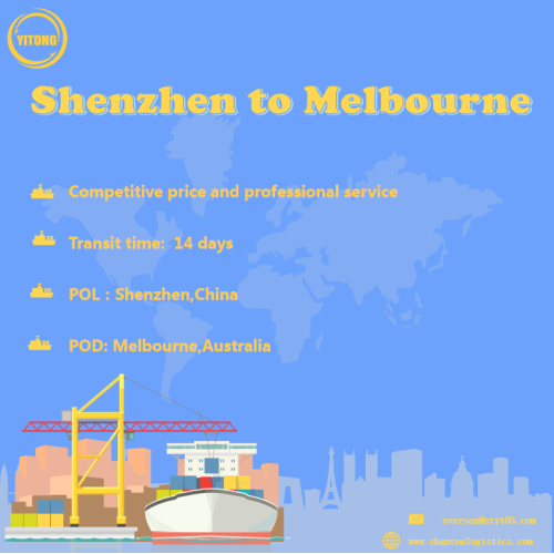 Serviço de frete marítimo de Shenzhen a Melbourne Australia