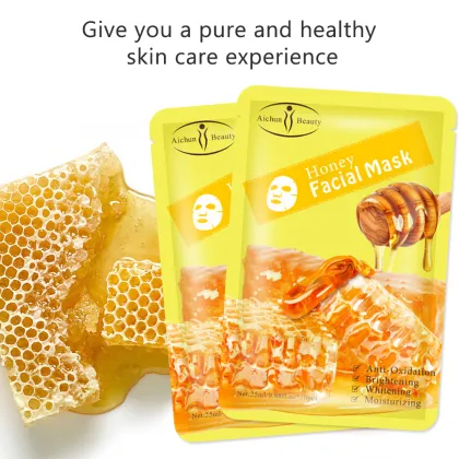 Organic Natural Honey & Aloe Vera Facial Mask for Whitening, Anti-Oxidation, Hydration & Moisturizing