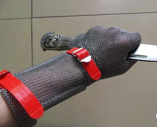 stainless steel chain mail gloves for butcher to protect safe