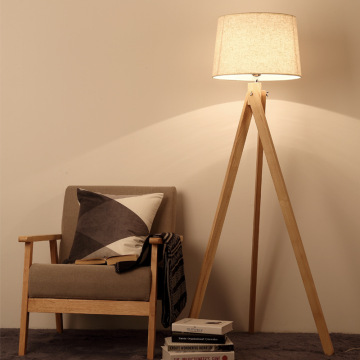 Lampe d&#39;éclairage de sol en bois LEDER