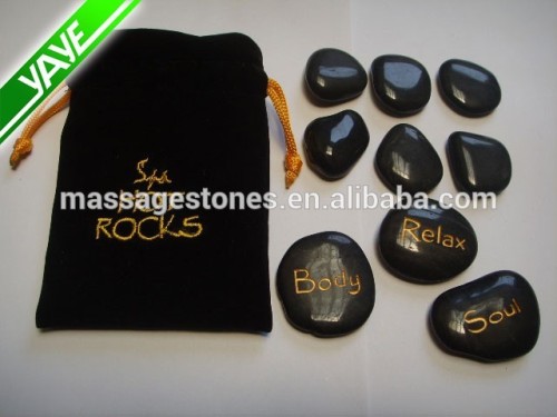 engraved massage hot stone body massage