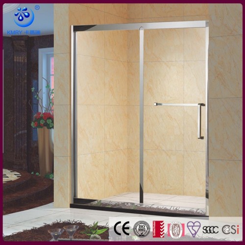 Fiberglass Frameless Straight Sliding glass compact shower room design KD5588