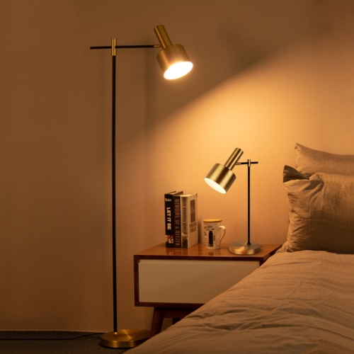 LEDER Χρυσή Side Table Lamp