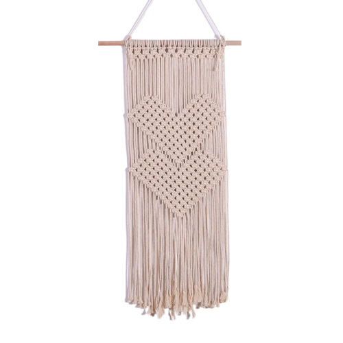 Macrame de corda de suspensão de parede de algodão Boho feito à mão