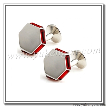 Fashion design Red Crystal Cufflinks