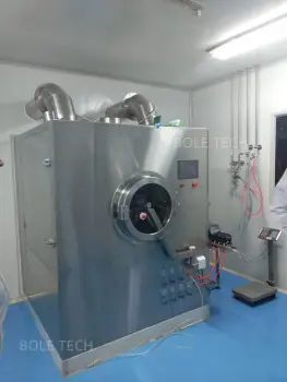 Tablet control releasing film coating machine
