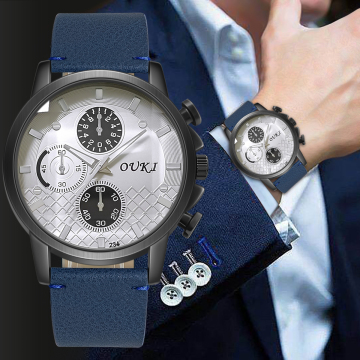 Wholesale Popular Business Fashion Causal Leather Watches for Men - WJ-11427