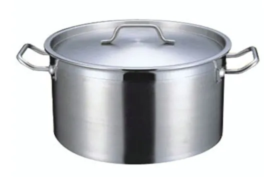 Commercial Short Stainless Steel Cookwares / Soup Pot 32l For Catering Industry