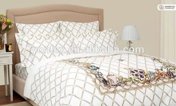 plum Panel printed bedding sets