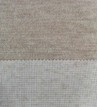 Knitted wool polyester blend stripe fabric