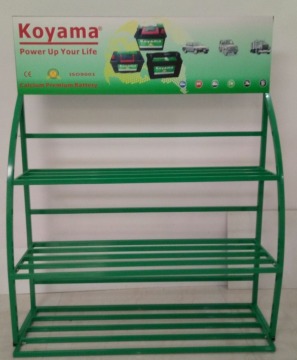 OEM Service Shelf Metal Engine Oil Painting Metal Car Battery Display