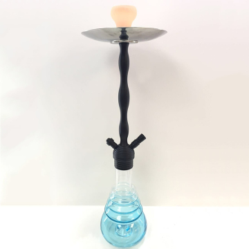 WOYU fashion two-tone glass vase hookah metal shisha pipes