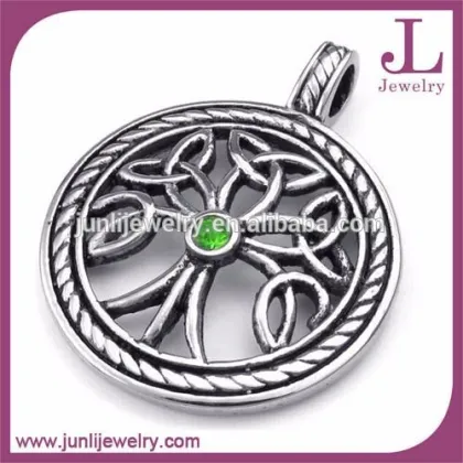 Silver Stainless steel 3D Tree Of Life Pendant
