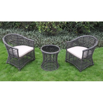 Novo estilo de mobiliário de pátio Rattan Woven Dining Sets