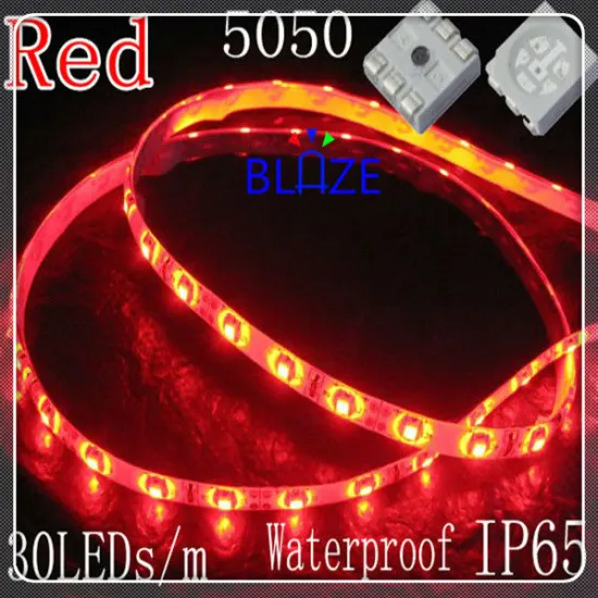 SMD5050 150 LEDs/roll,Red,IP65, LED strip light,