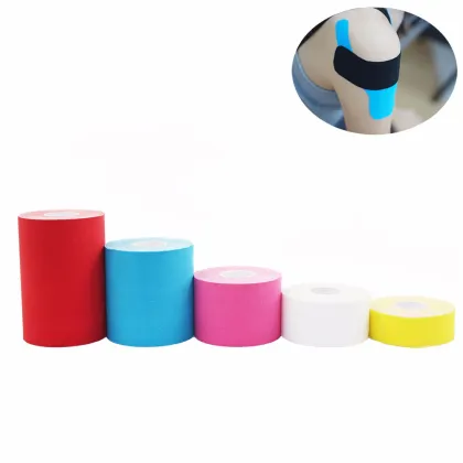 Custom Logo Printed Breathable Waterproof Cotton Elastic Athletic Kinesiology Sports Tape