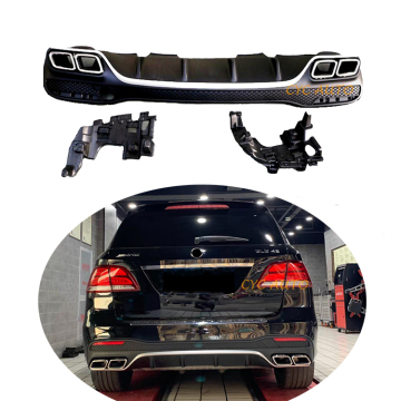 Kit di diffusore posteriore e paraurti in stile GLE63 per Mercedes Benz GLE Class W166 SUV (2015-2018)