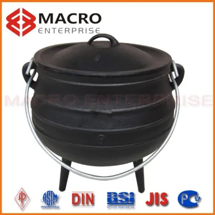 pre-seasoned cast iron camp bean pot