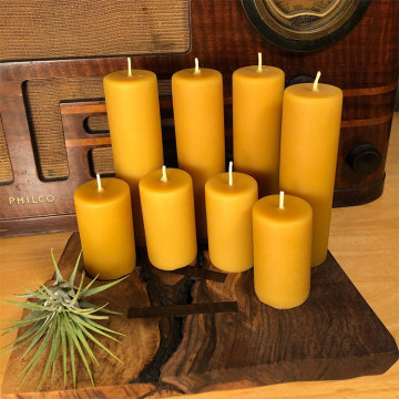 Wholesale Large Beeswax Pillar Candles Bulk