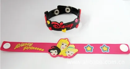 clearance sale emboosed lovely cartoon character printing stripe charms calvin harris silicone wristband