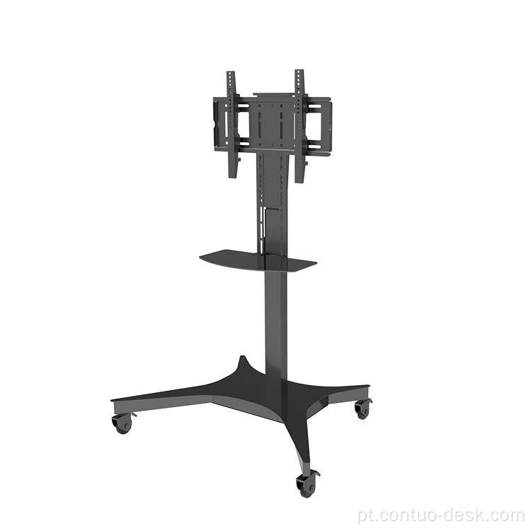 Mobile Motorized TV Lift Piso Stands Rolling TV Carries com Wheels prateleiras