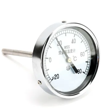Industrial WSS Bimetal Thermometer 50mm 100mm 200mm Stainless Steel Dial Type Temperature Gauge