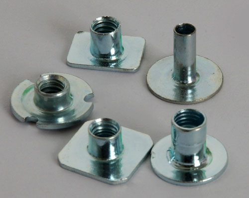 Round base carbon steel pallet nuts