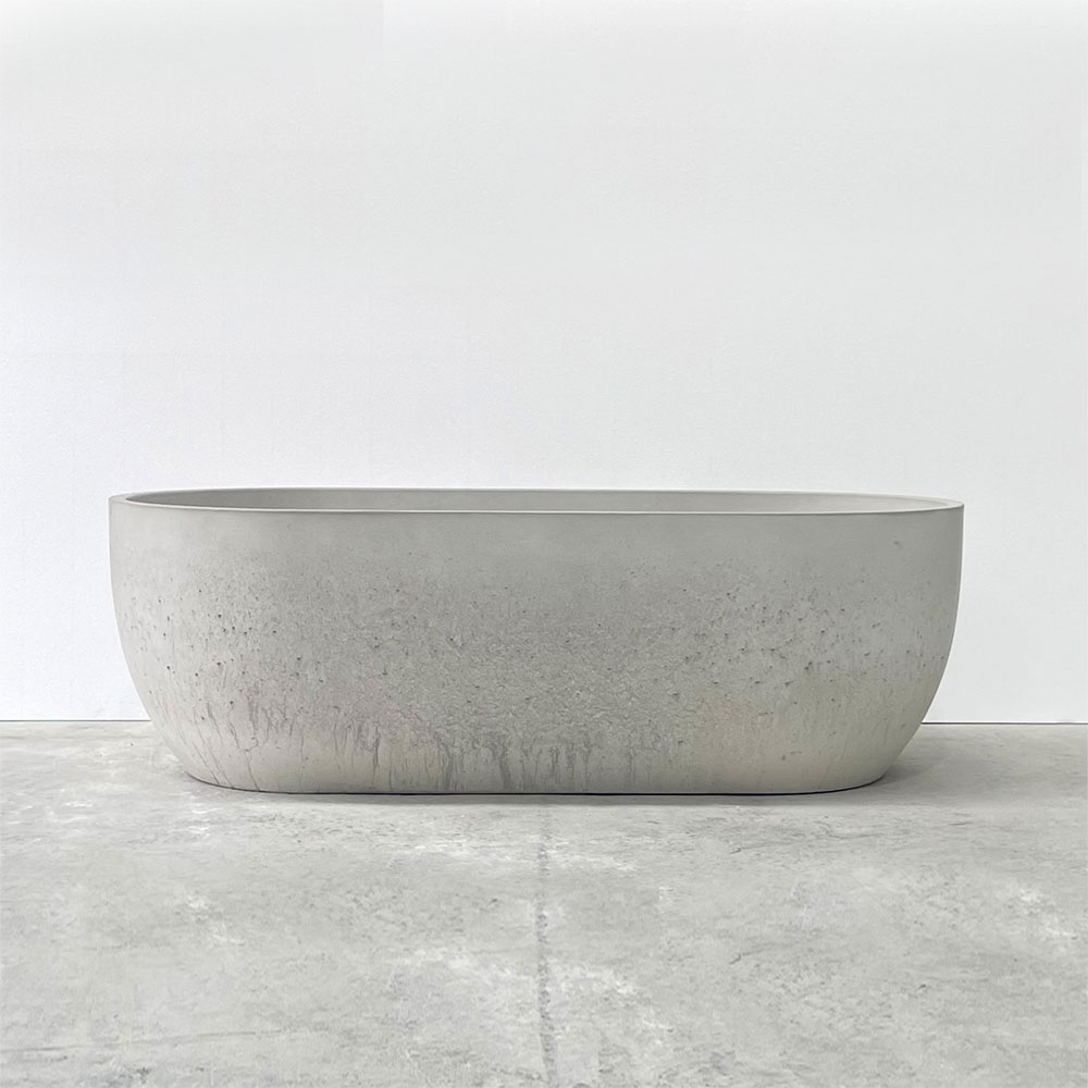 Elegante, farbene, runde Betonbadewanne