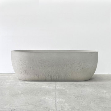 Elegante, farbene, runde Betonbadewanne