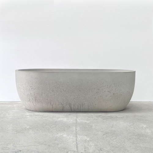 Elegante, farbene, runde Betonbadewanne